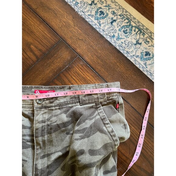 Vintage A.P.C.O Cargo Pants Jeans Camouflage Green Camo Baggy Wide Leg 36 X 30 - Picture 5 of 7